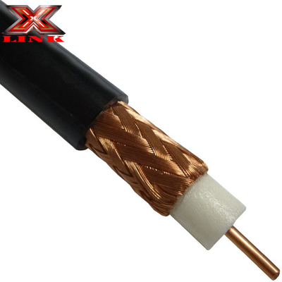 Baja atenuación RG213 Cable coaxial 50 Ohm con chaqueta de PVC y blindaje de trenza de cobre desnudo
