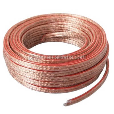 16 Gauge Flexible Cables de altavoces transparentes CCA con conductor interno OFC Certificado CE