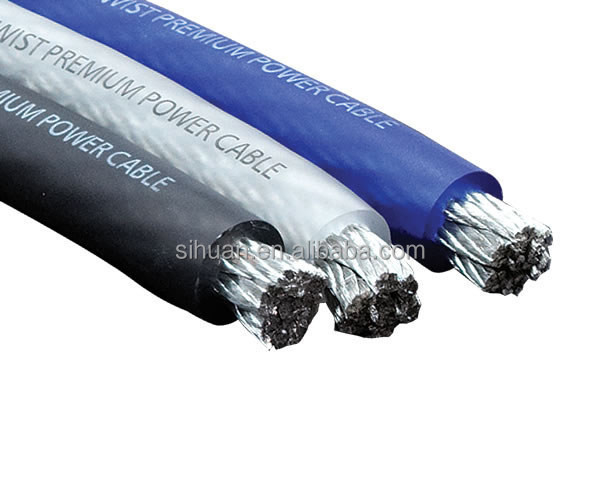 A prueba de agua OFC 4 AWG de gran tamaño 1/0 Gauge Car Audio cable de alimentación para el rendimiento