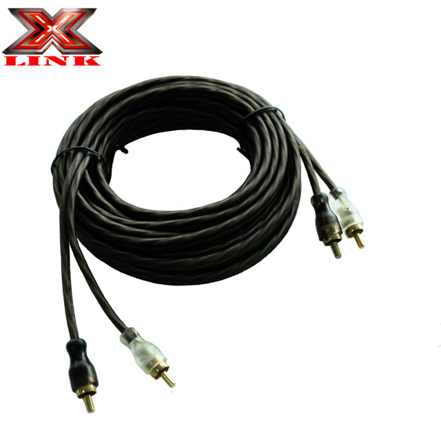 Cable de audio RCA dorado 2 de macho a macho para altavoz estéreo o conector de subwoofer Tipo Ninguno