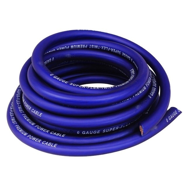 SAEJ 1128 Stinger True Gauge 1/0 AWG cable de alimentación de audio de automóvil OFC retorcido para el rendimiento