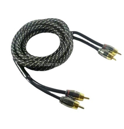 Conector de oro de 5 m CCA Conductor de audio de granel Cable RCA para integrar el sistema de audio del hogar del automóvil