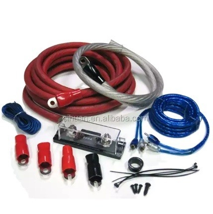 2000W-4000W 4 Gauge CCA Wire Amp Kit Conductor de macho a macho para la instalación de audio en automóviles