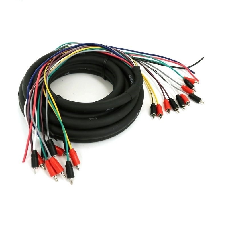 100% de cobre libre de oxígeno de múltiples canales de audio 10 RCA Power Medusa Cable para profesionales