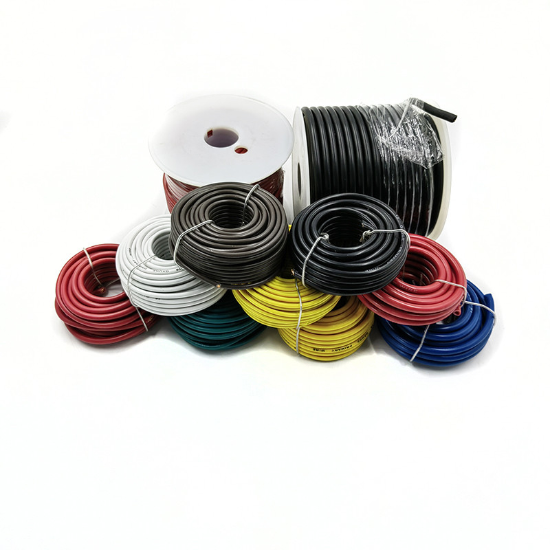 10 12 14 16 18 AWG Gauge GA Automotriz alambre primario cable eléctrico con chaqueta de PVC