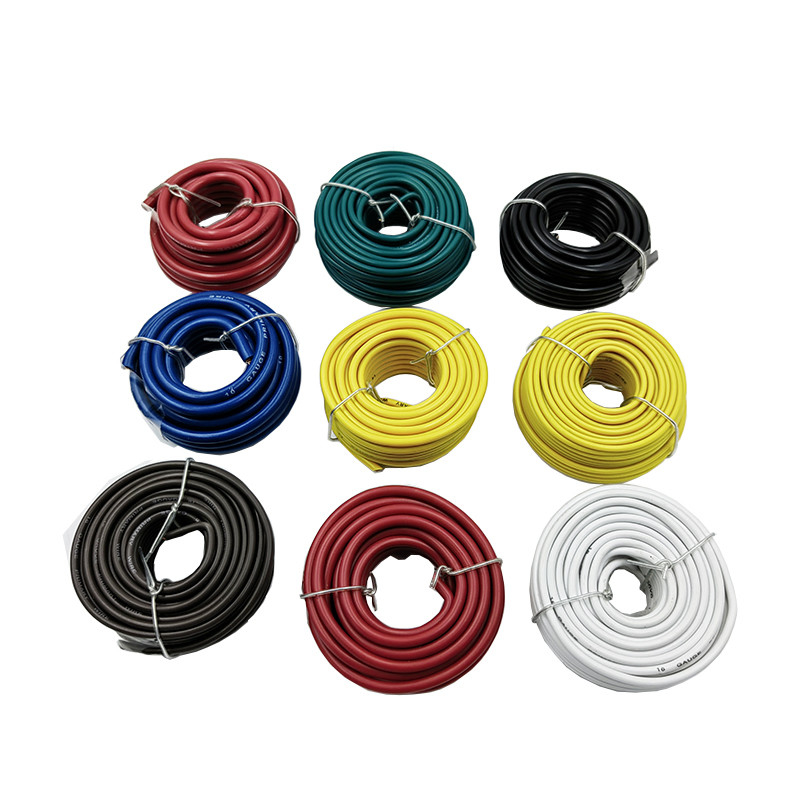 Bajo voltaje 10 12 14 16 18 GA AWG Gauge Automotriz eléctrica de cable único con chaqueta de conductor de cobre PVC