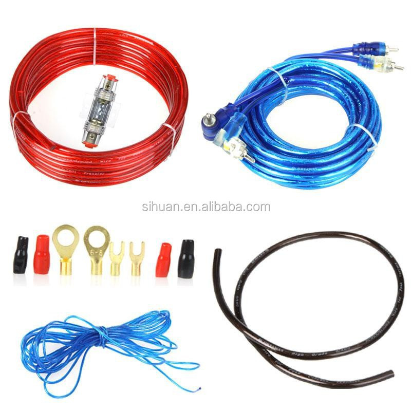 Sistema de audio para automóviles 0 4 8 Gauge AWG Completo Amplificador / Kit de cableado de instalación de amplificadores