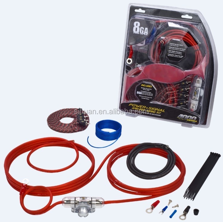 Optimice su sonido 4gauge Kit de cableado de audio de automóvil con conector de oro y diámetro exterior personalizado