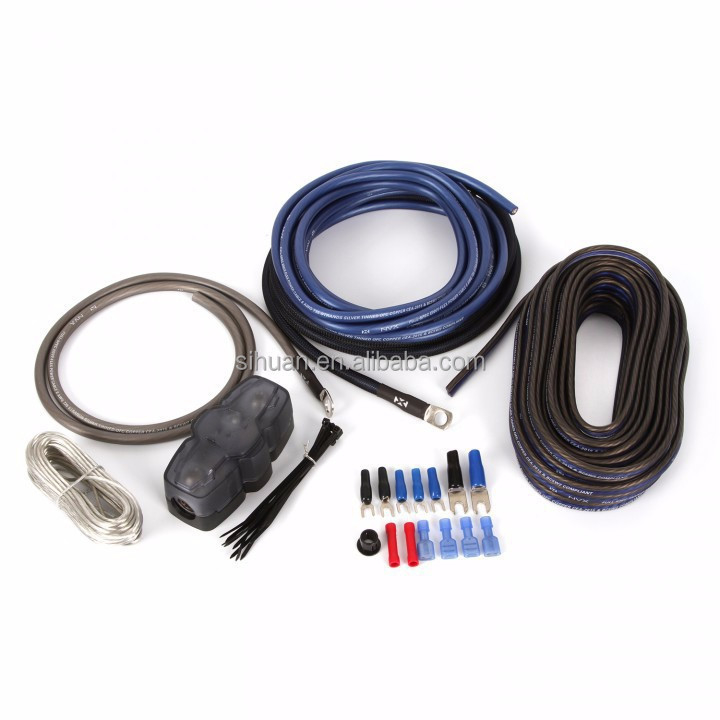 Equipo de cables aislados de PVC 8AWG para amplificadores de audio para automóviles con accesorios a un costo asequible