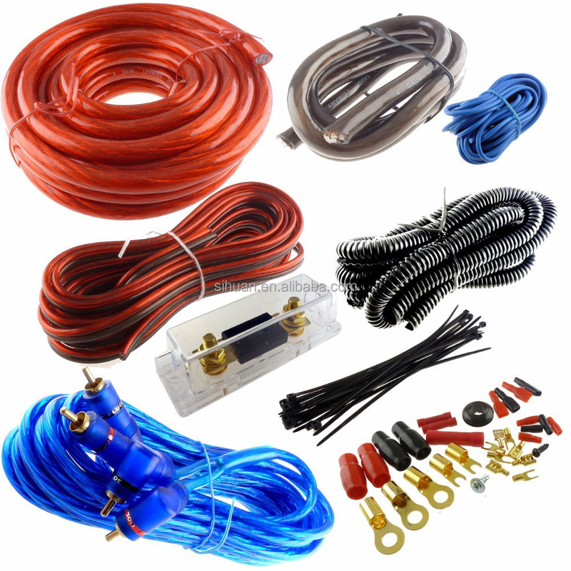 Cables RCA de cobre OFC 100% de calibre real para audio de automóviles de baja tensión