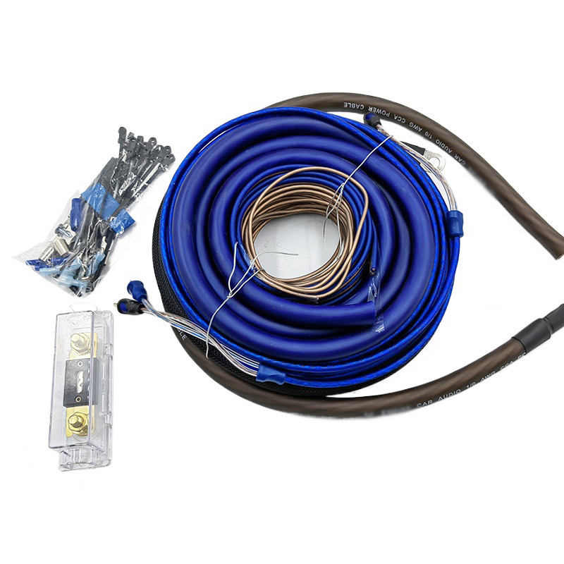 Altavoz CCA/OFC Cable de cobre 4/8 Gauge Car Amp Kit de cableado para una mejor transferencia de señal