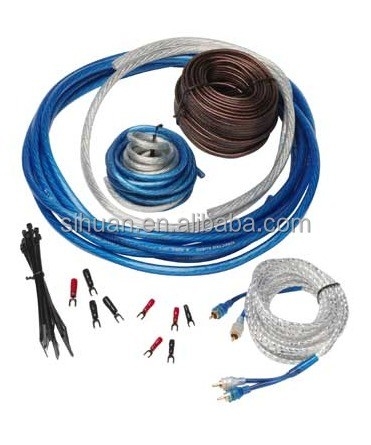 Kit de cables de sistema de audio de automóvil de última generación con chaqueta de PVC suave y 4 cables RCA
