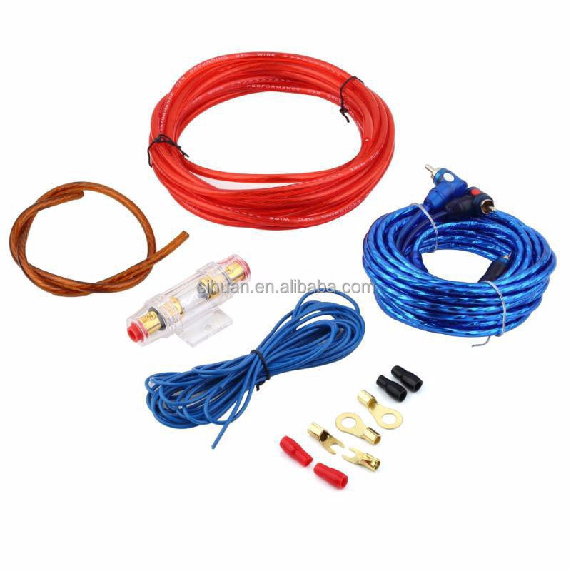 Kit de cableado de amplificadores de automóviles de calibre 4/8 para conductores de audio de automóviles Material de cobre revestido de aluminio