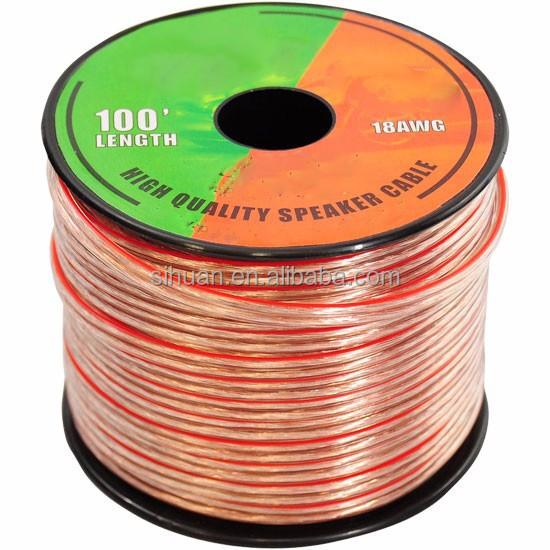 10AWG 10/2 Gauge Car Home Audio Speaker Wire con chaqueta de PVC transparente súper clara flexible y conductor interno de CCA enlatado