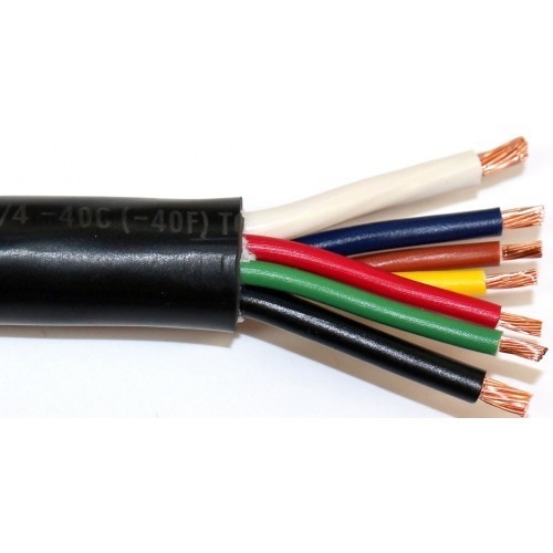 Cable de remolque de calibre 14 de 7 vías de conductor de cable de extensión aislado de PVC 14/7