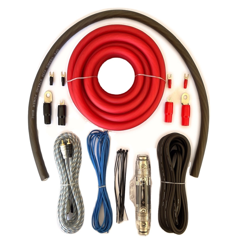 Kit de cableado del amplificador de baja tensión CCA completo con cable OFC RCA en True 0 Gauge
