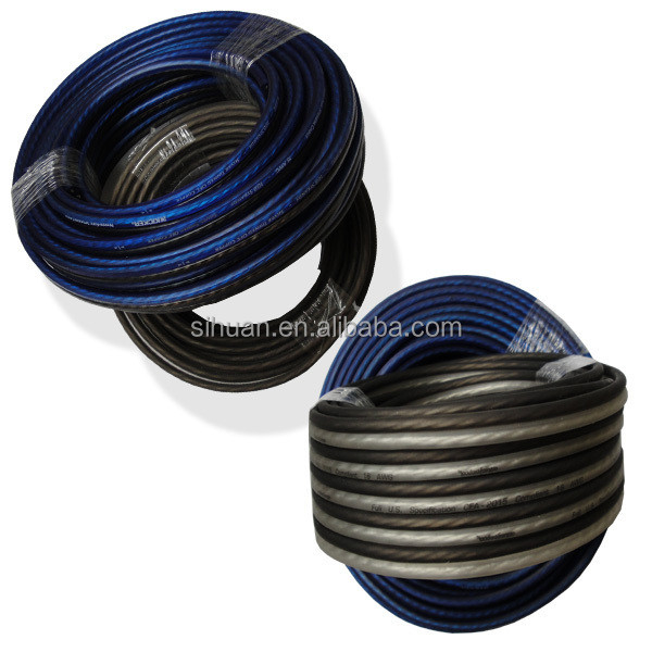 Diámetro exterior personalizado de gama alta 12 Gauge OFC cable de altavoz de alambre para sistemas de audio