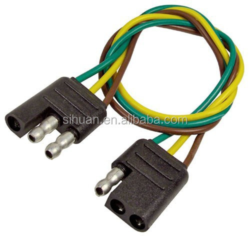 2.8X diámetro exterior 4c 18AWG cable de remolque atado con enchufe conductor de cobre desnudo