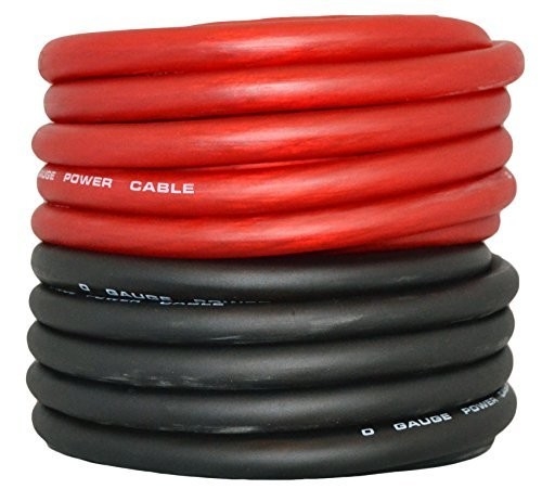 0 Gauge Car Audio Amplifier Cable de alimentación con chaleco de PVC duradero y conductor de cobre