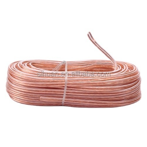 Solid 16 Gauge Copper Wire Flat Speaker Cable para el amplificador de altavoces de audio para el hogar