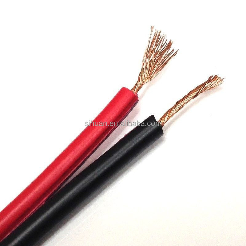 Home Theater 12 Gauge Stranded Wire Rojo y Negro chaqueta de PVC cable de altavoz para el sistema de audio