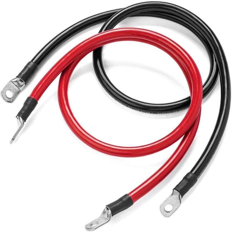 5/16 'Lug terminales 12 pulgadas de cobre enlatado batería Inverter cable para coche camión RV solar