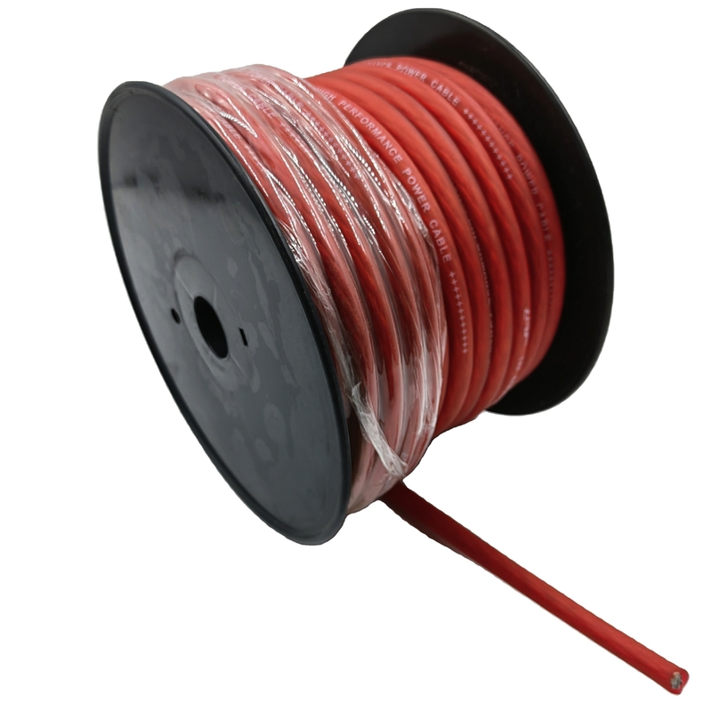 Cable de alimentación de audio para automóviles 1/0 AWG GA Gauge Flexible chaqueta de PVC translúcida para el suelo del automóvil