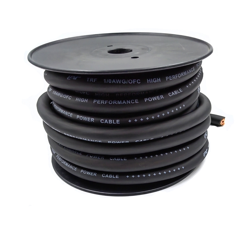 1/0 AWG Medidor de gran tamaño 4/0 GA Auto Audio OFC Cable de alimentación Toque suave chaqueta de PVC flexible