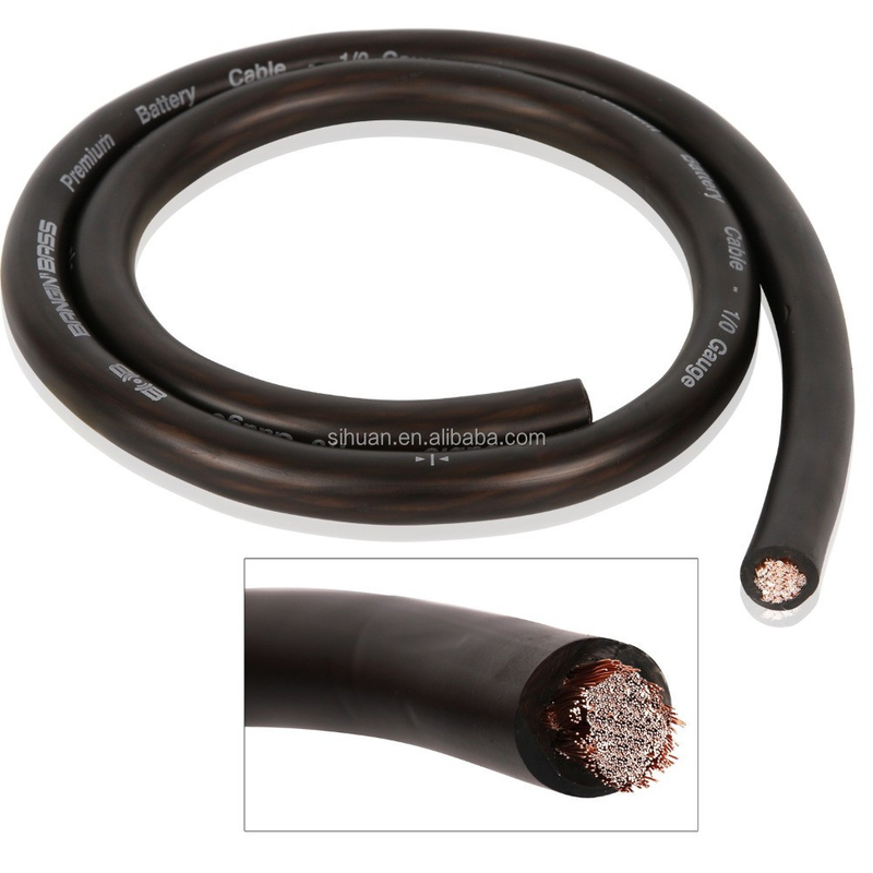 Número personalizado de conductores chaqueta de PVC suave Amplificador de automóvil Instalación de cable de alimentación de calibre 4/8