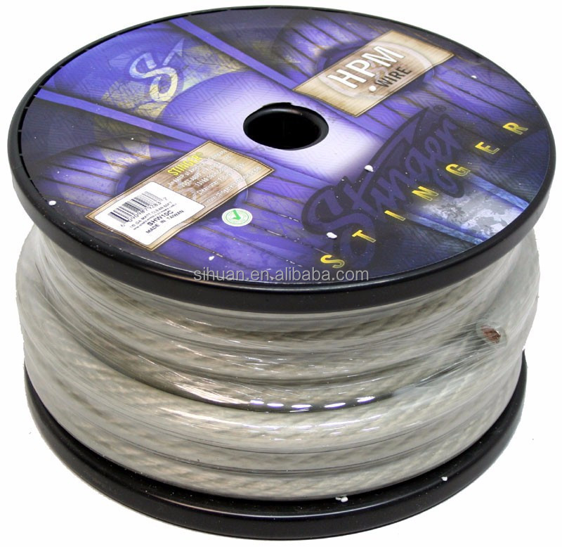 Conductor de aluminio revestido de cobre Cable de alimentación de audio de automóvil flexible con aislamiento de PVC 0 4 8 Medidor en cualquier color