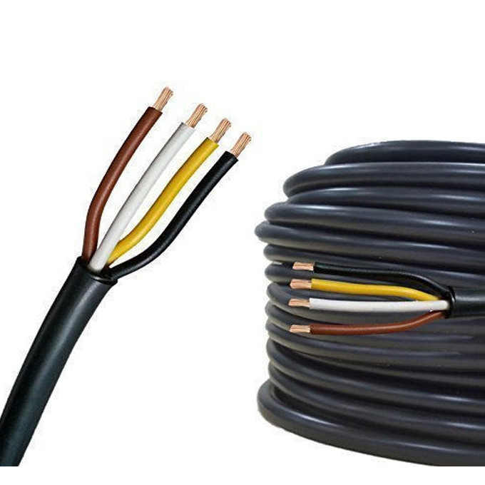 RVV Flexible PVC Jacket Flat Wire Cable eléctrico para una fácil instalación y mantenimiento en aplicaciones industriales